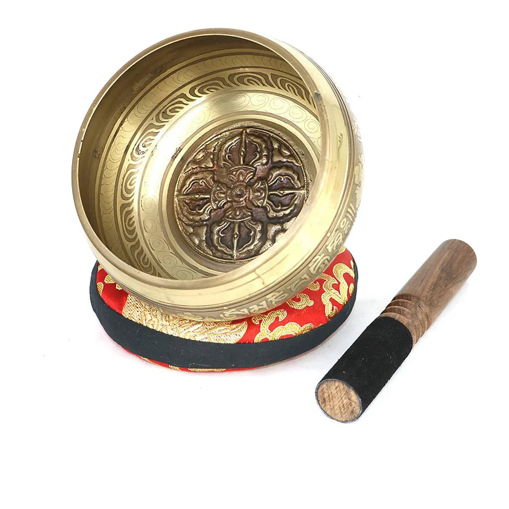 Handmade Copper Sound Bath Bowls For Deep Healing - Flat bottom cross / 14.8 cm