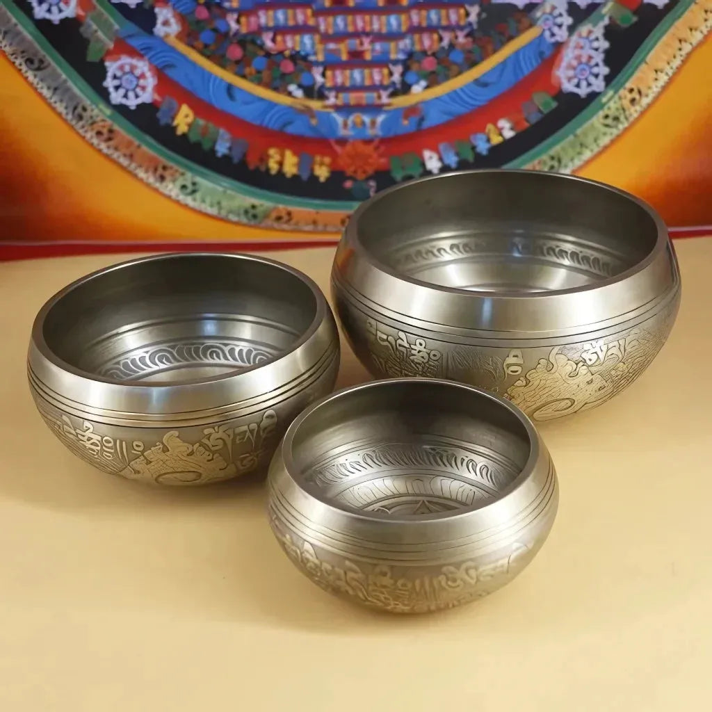 Handmade Copper Sound Bath Bowls For Deep Healing - Random / 11 cm