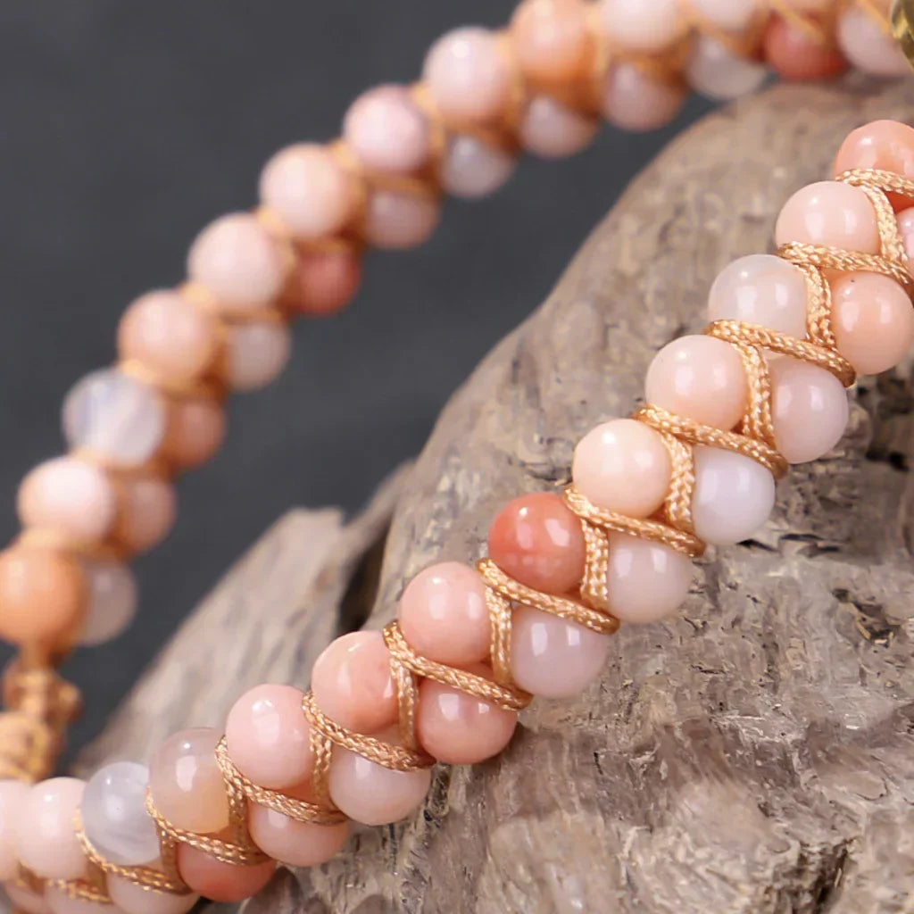 Handwoven Beaded Stone Bracelets for Daily Wellness - Style