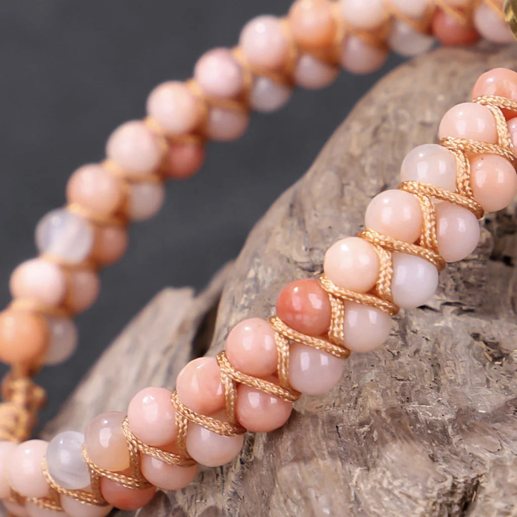 Handwoven Beaded Stone Bracelets for Daily Wellness - Style