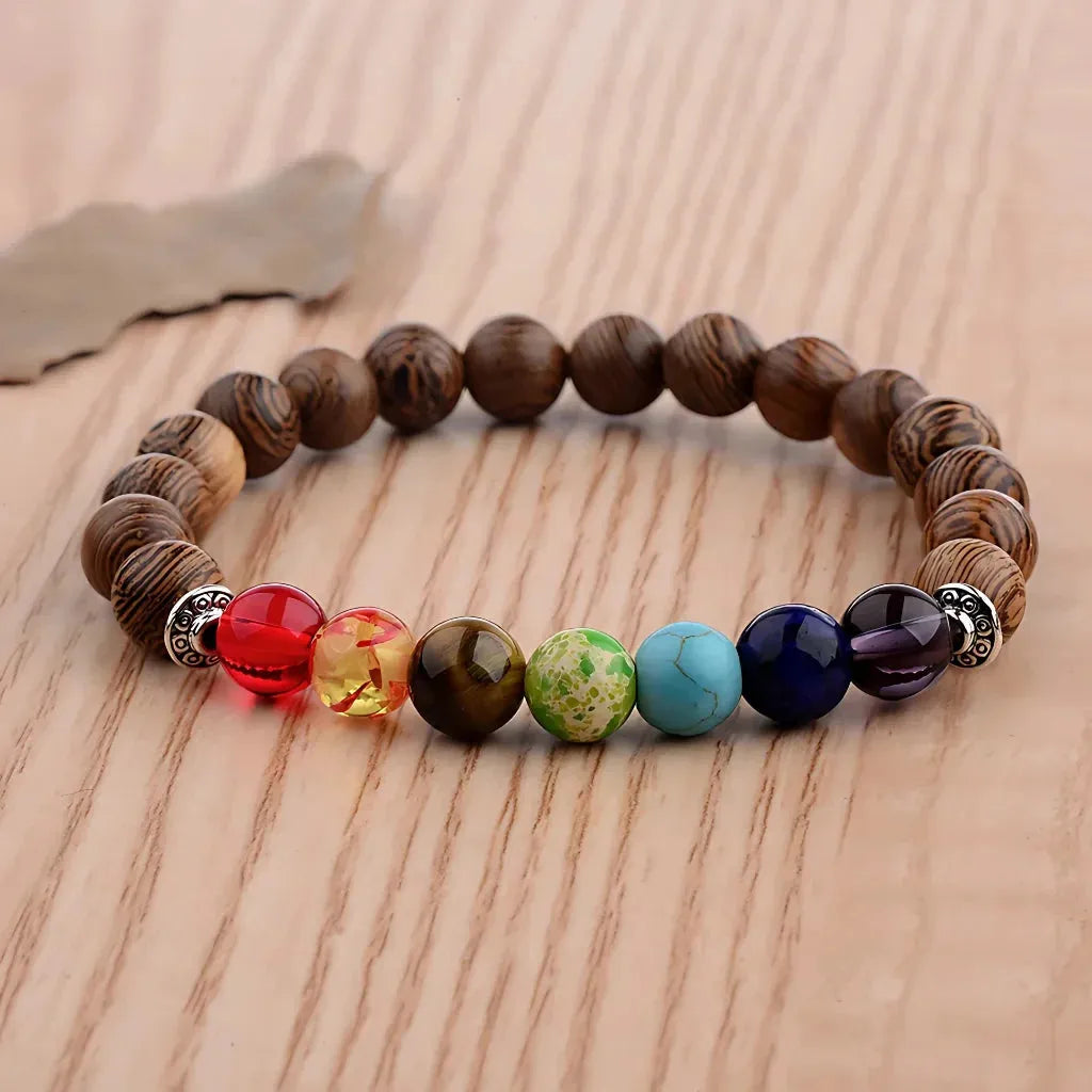 Healing Energy 7 Chakras Bracelet With Spiritual Charms