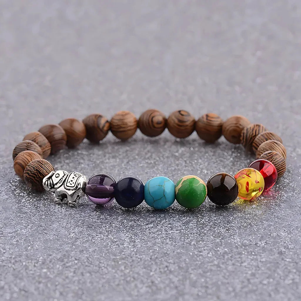 Healing Energy 7 Chakras Bracelet With Spiritual Charms
