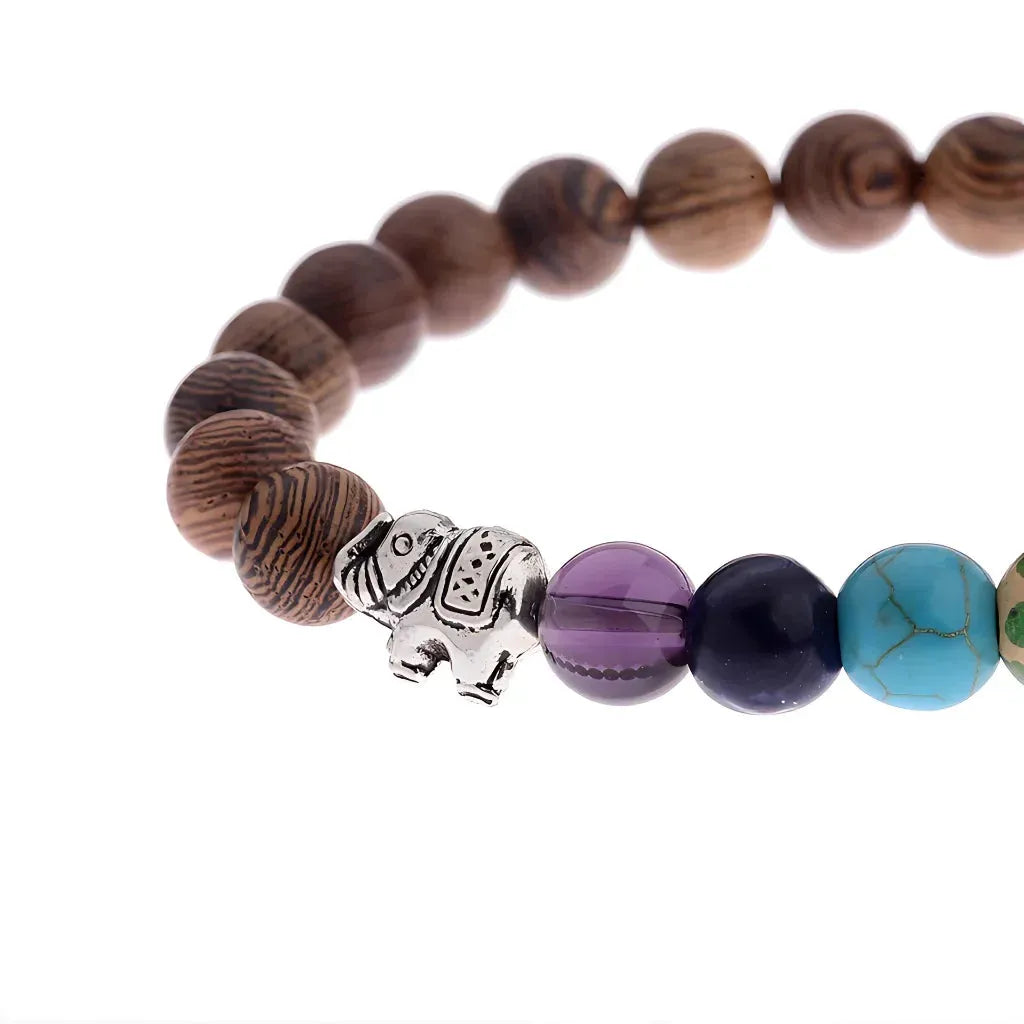 Healing Energy 7 Chakras Bracelet With Spiritual Charms