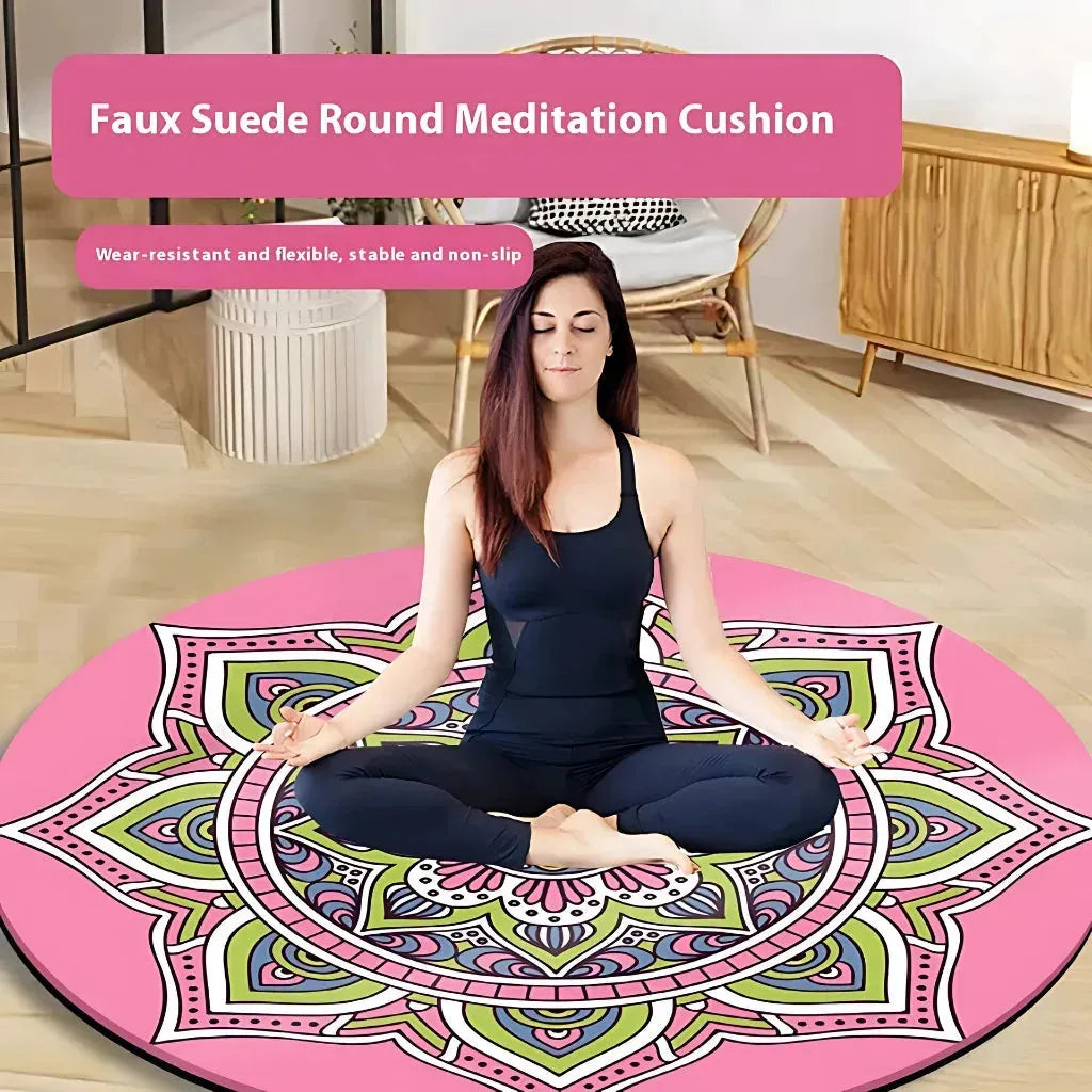 Huge Yoga Mat With Non Slip Suede And Round Design