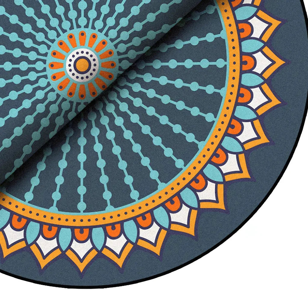 Huge Yoga Mat With Non Slip Suede And Round Design