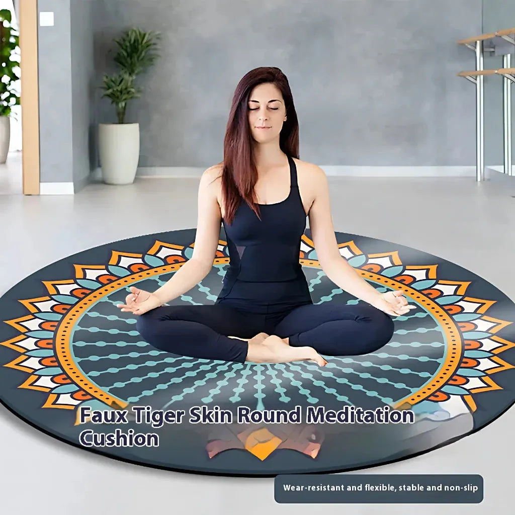 Huge Yoga Mat With Non Slip Suede And Round Design