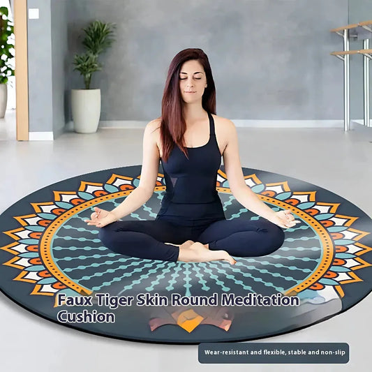 Huge Yoga Mat With Non Slip Suede And Round Design