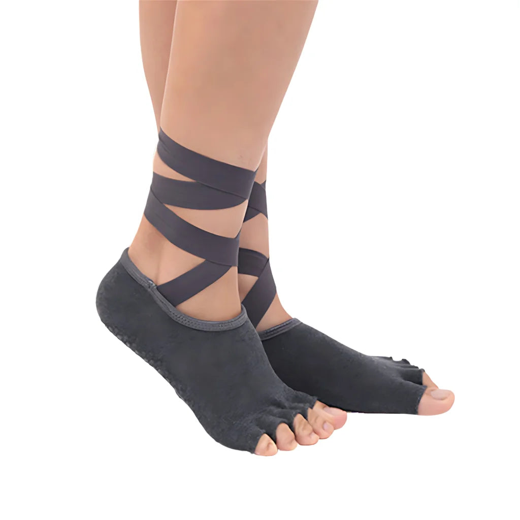 Instep Strap Socks Yoga Grip Essentials - Dark Grey / one size