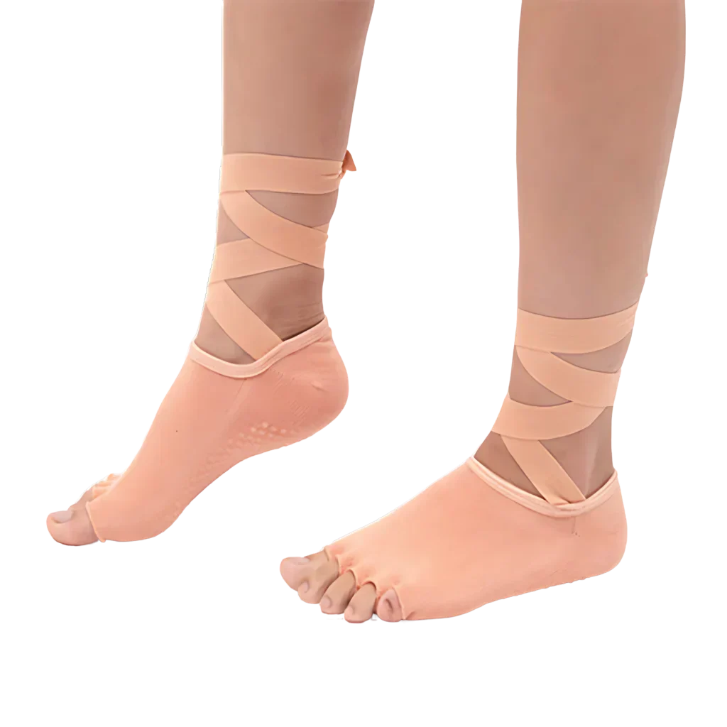 Instep Strap Socks Yoga Grip Essentials - Peach / one size