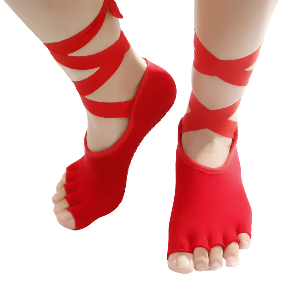 Instep Strap Socks Yoga Grip Essentials - Red / one size