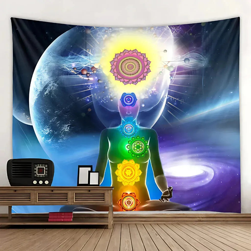 Large Tapestry With Chakra Symbols In Boho Style - 11 Style / 150x130 cm