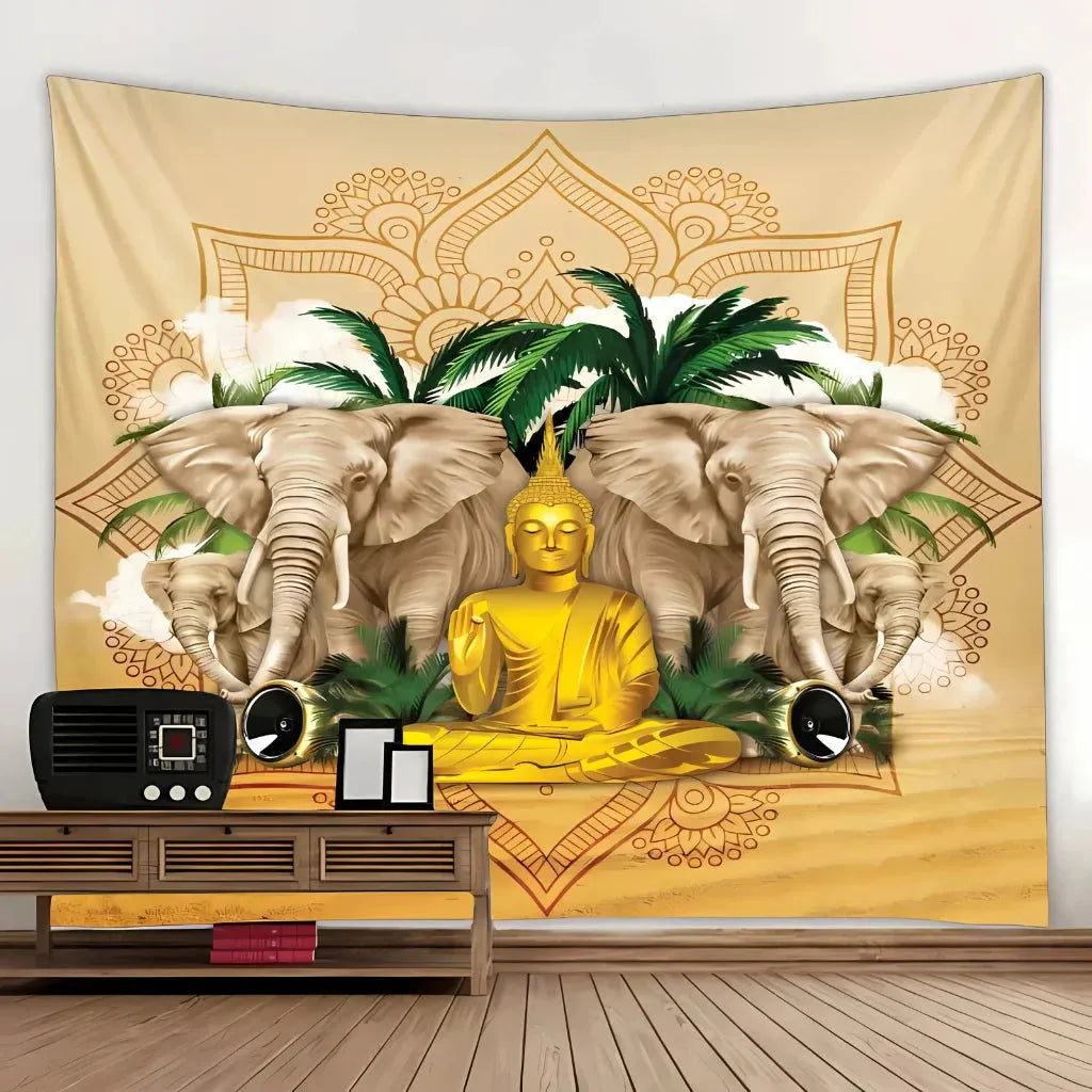 Large Tapestry With Chakra Symbols In Boho Style - 18 Style / 150x130 cm