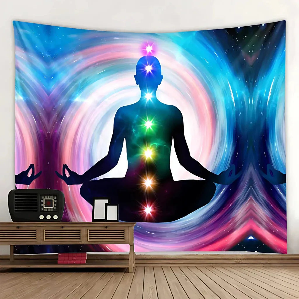 Large Tapestry With Chakra Symbols In Boho Style - 2 Style / 150x130 cm