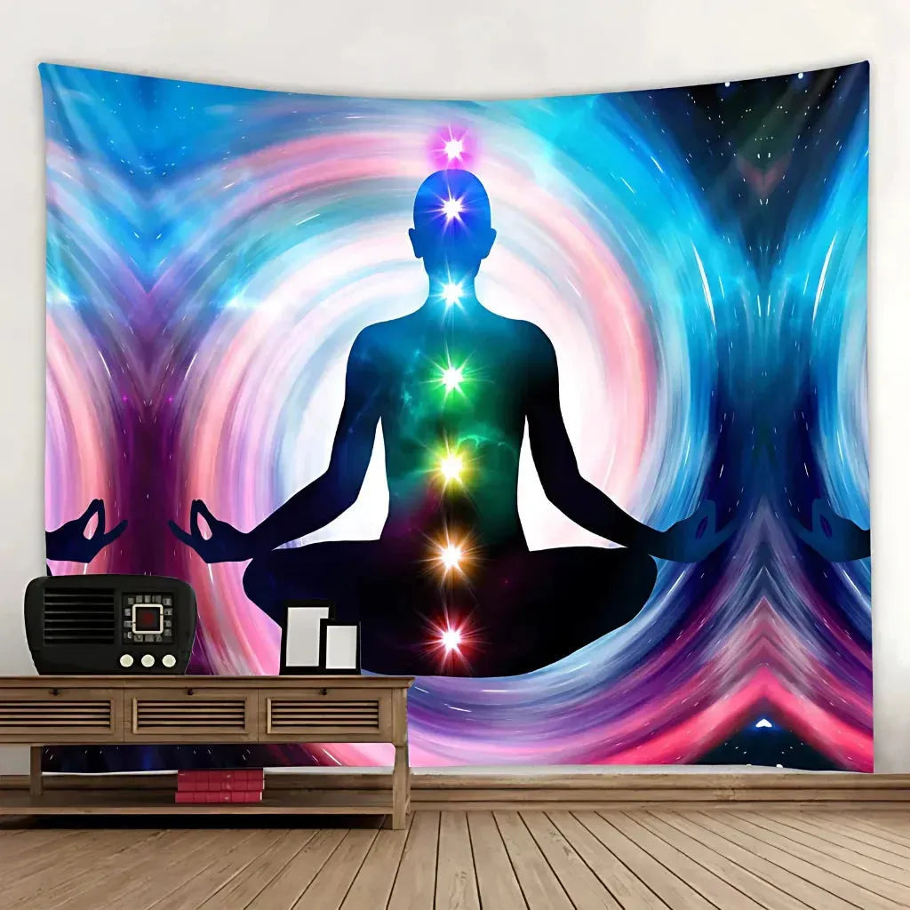 Large Tapestry With Chakra Symbols In Boho Style - 2 Style / 150x130 cm