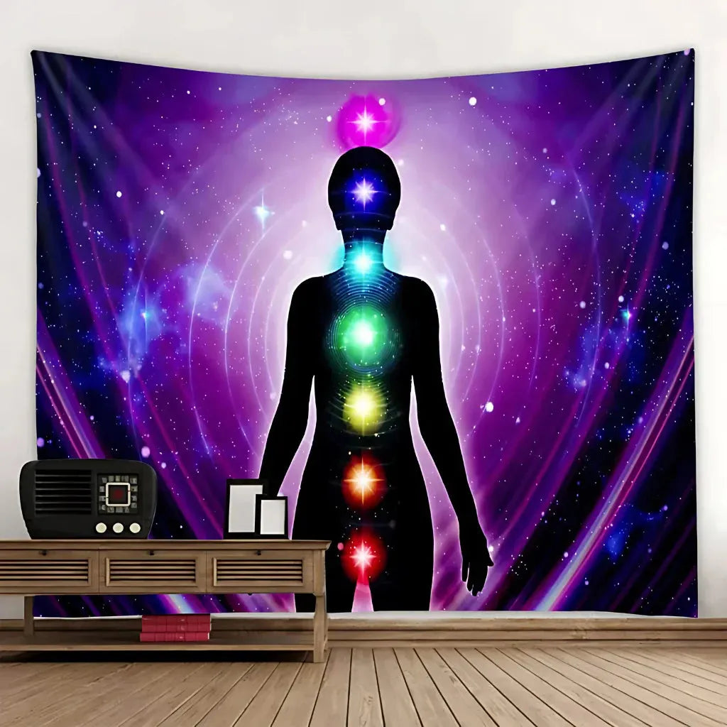 Large Tapestry With Chakra Symbols In Boho Style - 6 Style / 150x130 cm