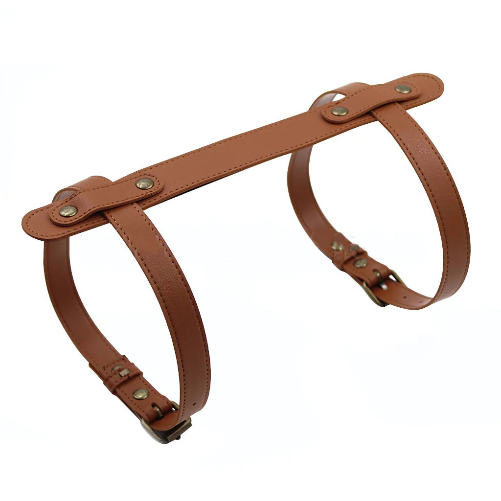 Leather Yoga Mat Strap With Adjustable Fit - Light Brown