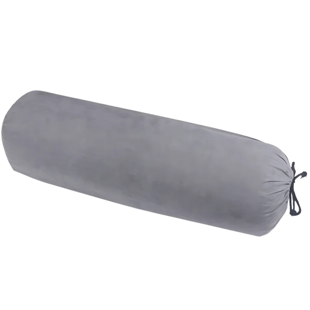 Linen Blend Yoga Bolster Pillow For Daily Support - Grey