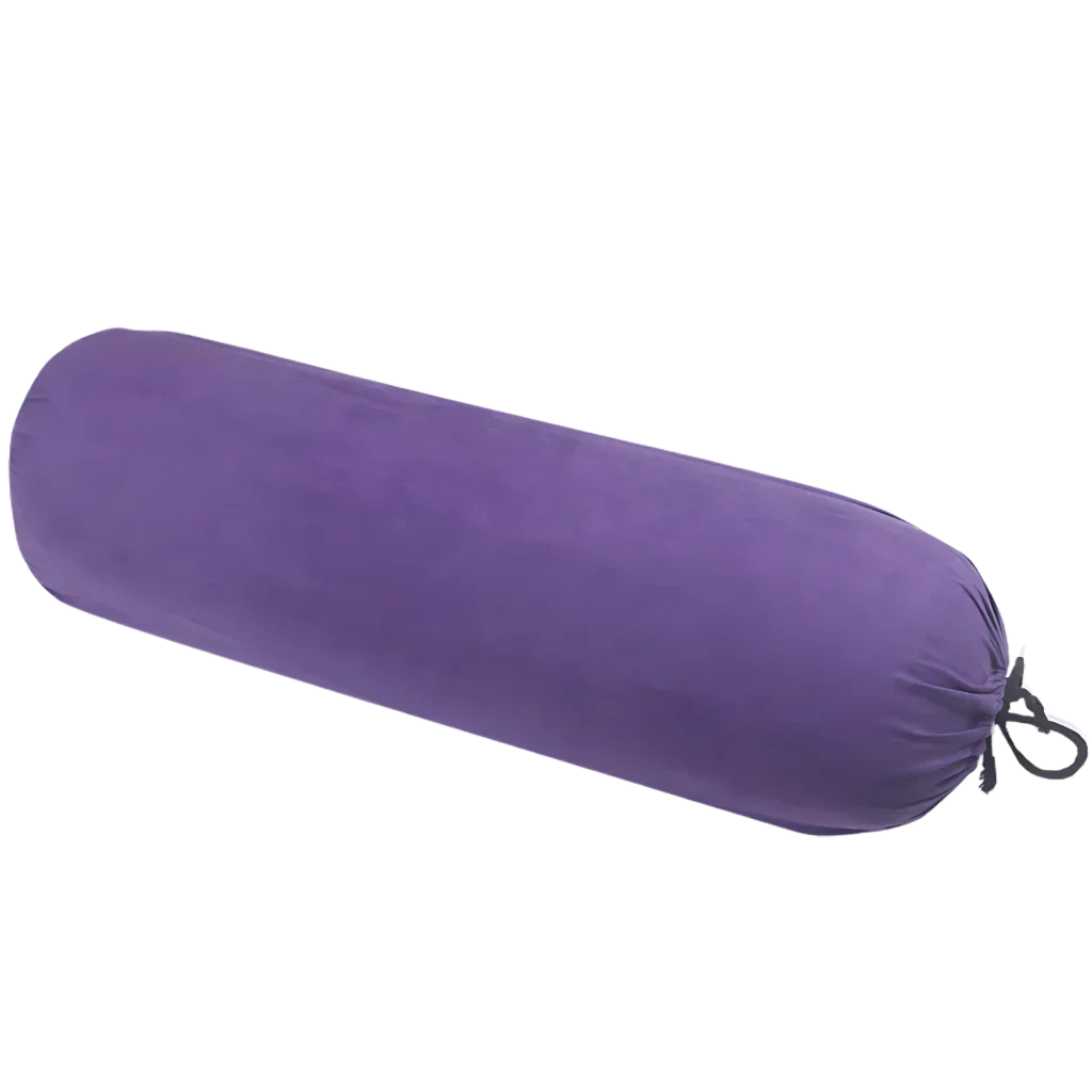 Linen Blend Yoga Bolster Pillow For Daily Support - Purple