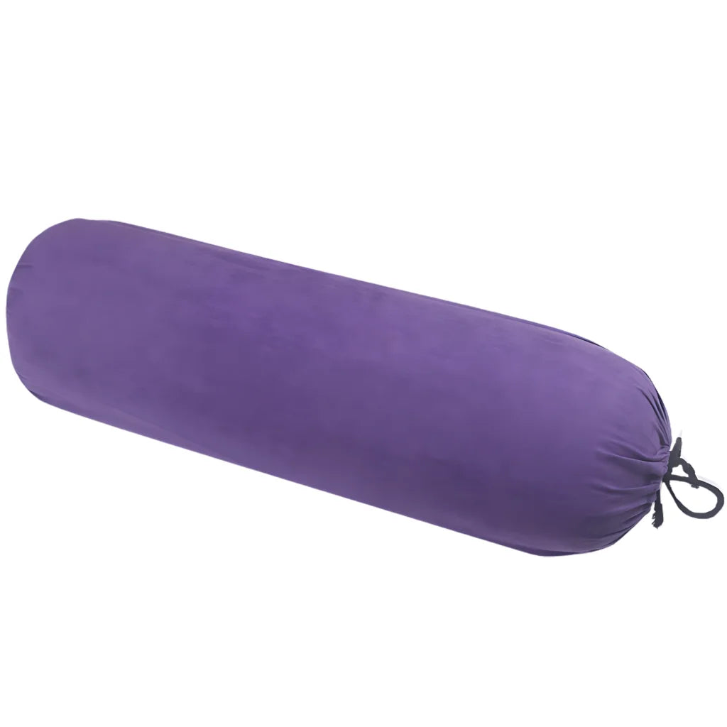 Linen Blend Yoga Bolster Pillow For Daily Support - Purple