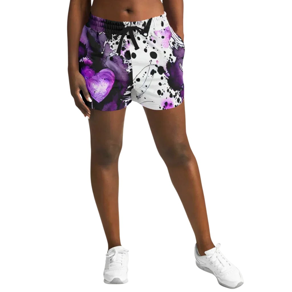 Loose Fit Shorts Ladies With Purple Heart Energy