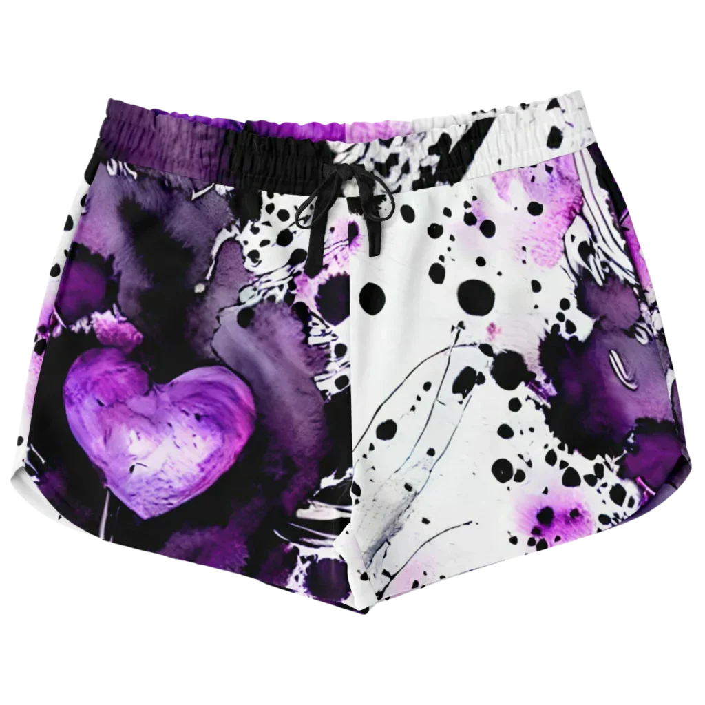 Loose Fit Shorts Ladies With Purple Heart Energy - XS