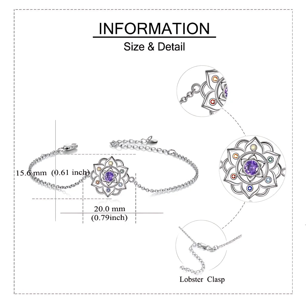 Lotus Cable Chain 925 Sterling Silver Bracelets - Silver