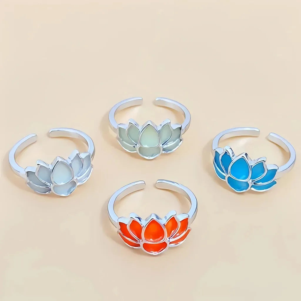 Luminous Lotus Cool Rings For Yoga And Beyond