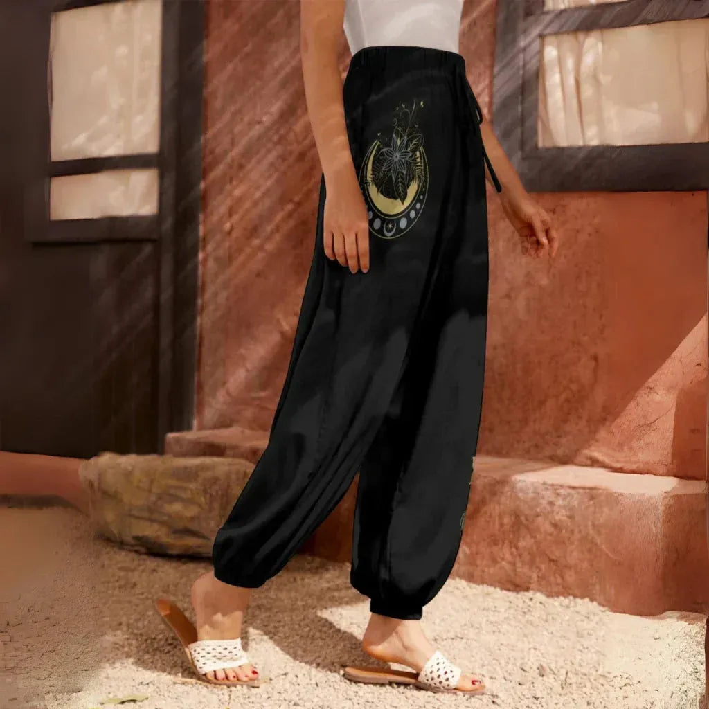 Lunar Energy Black Harem Trousers Womens Edition