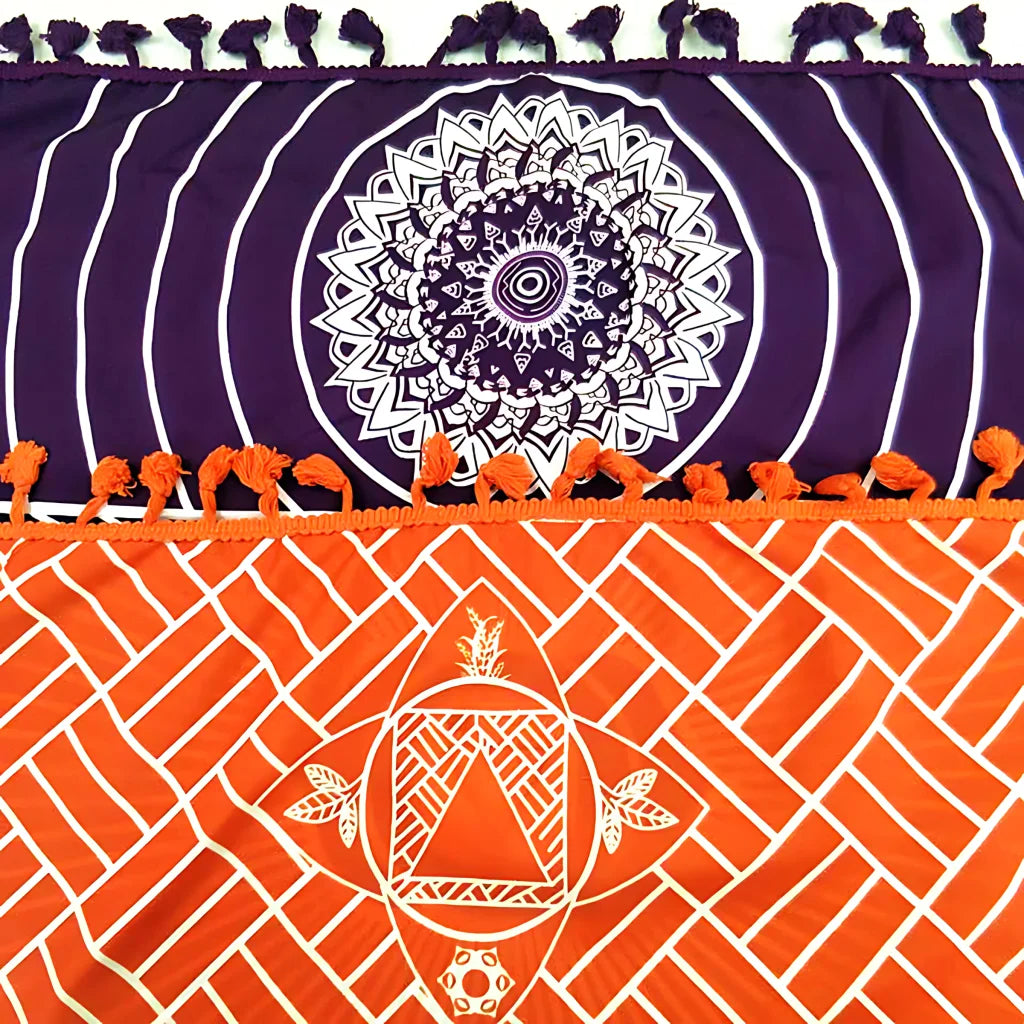 Mandala Print Carpet Yoga With Stretch Fabric Comfort