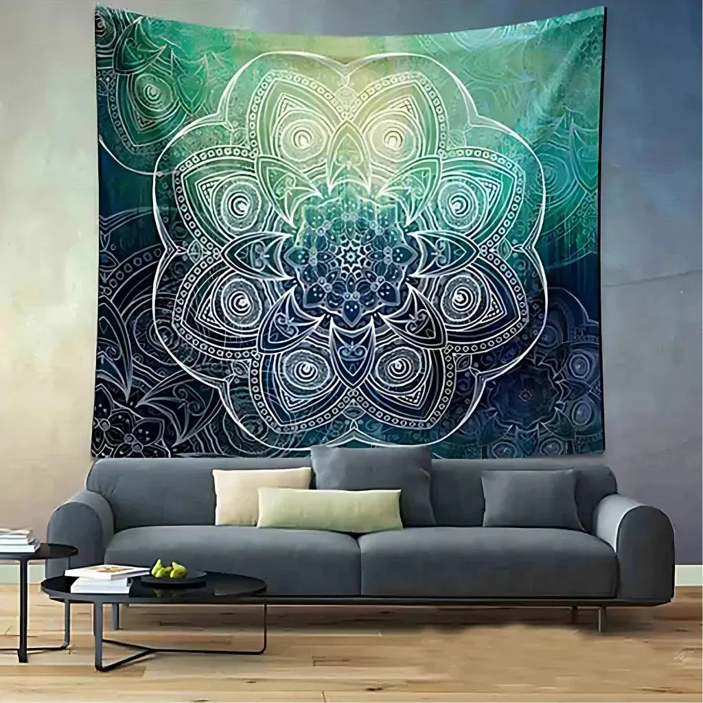 Mandala Wall Tapestry With Elephant Design - 04 Style / L