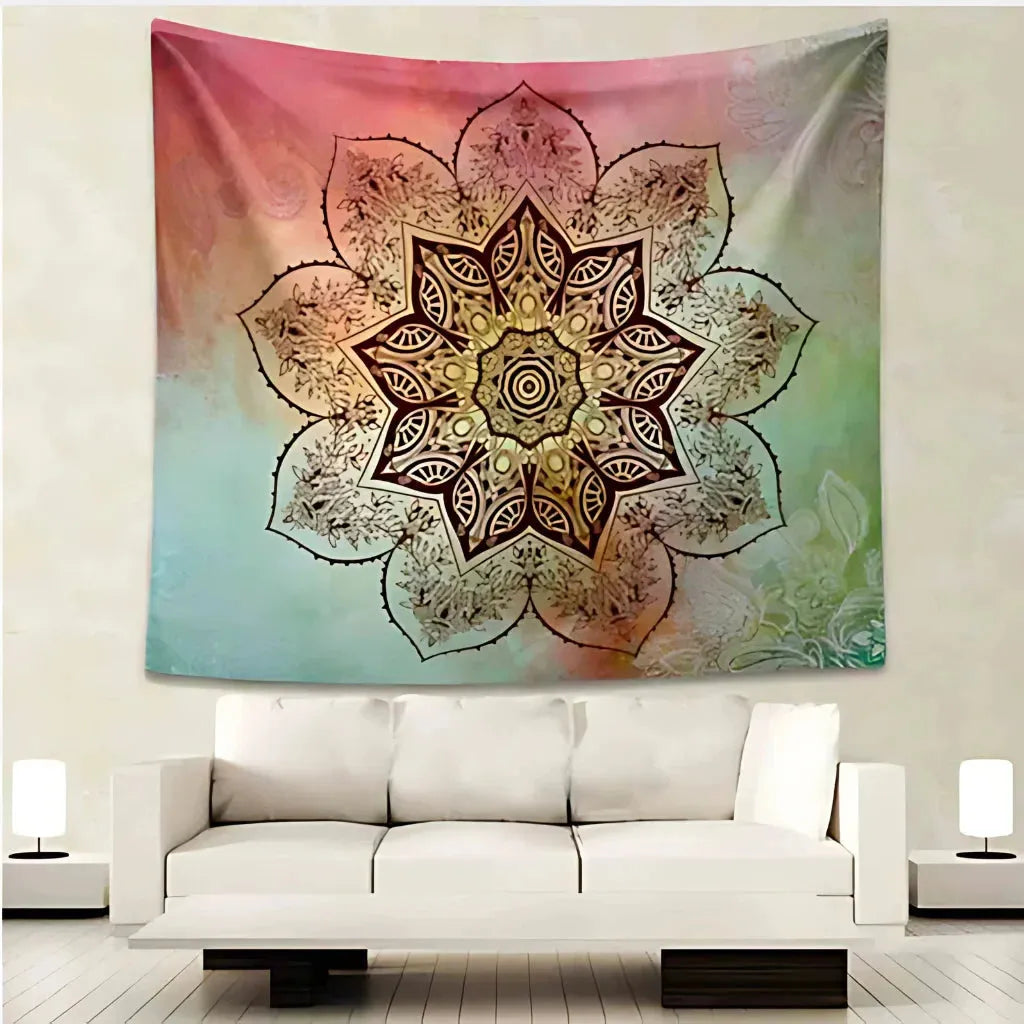 Mandala Wall Tapestry With Elephant Design - 06 Style / L