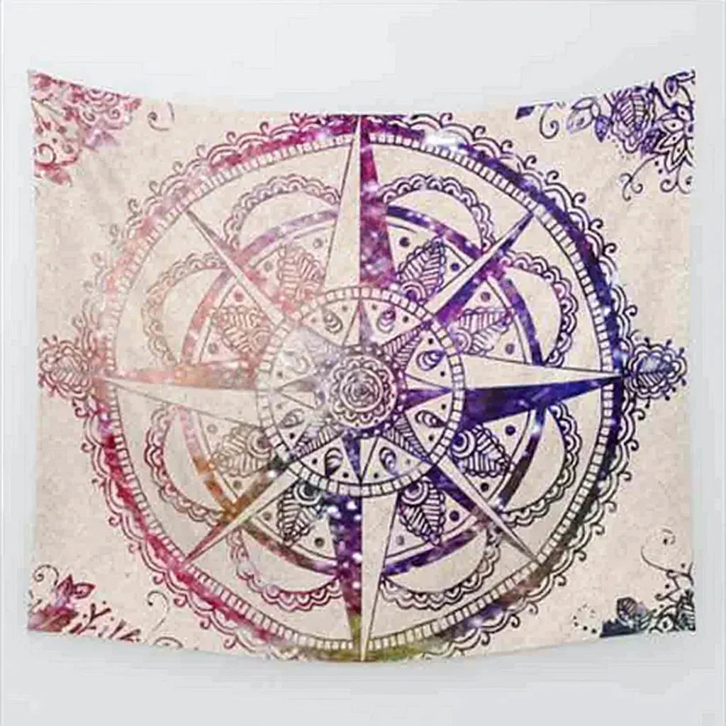 Mandala Wall Tapestry With Elephant Design - 08 Style / L