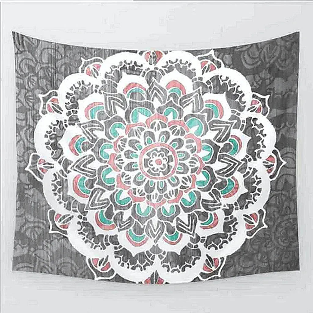 Mandala Wall Tapestry With Elephant Design - 09 Style / L