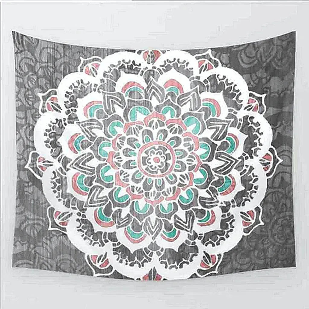 Mandala Wall Tapestry With Elephant Design - 09 Style / L