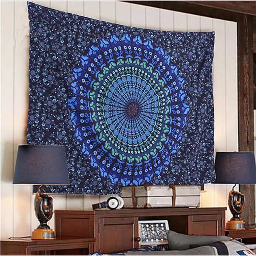 Mandala Wall Tapestry With Elephant Design - 12 Style / L