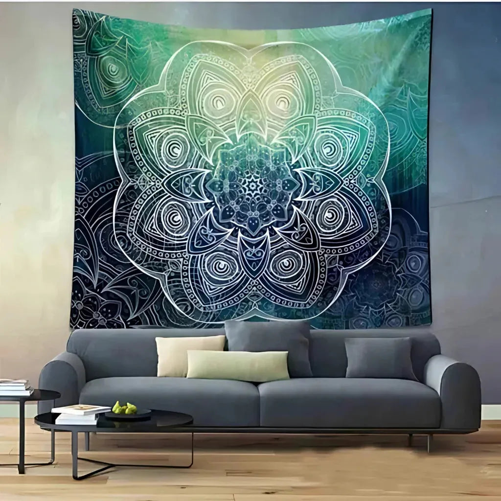 Mandala Wall Tapestry With Elephant Design - 13 Style / L