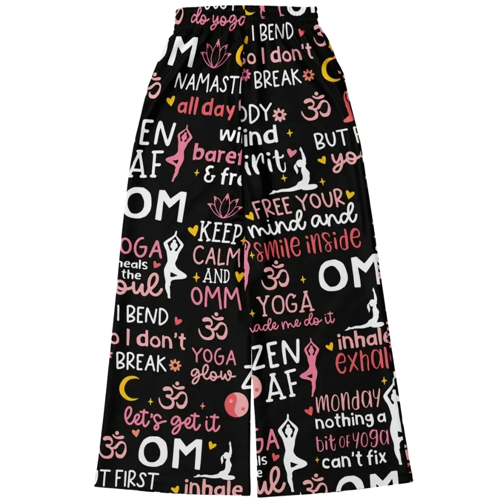 Mantra Mood Flared Jogger Pants With Yoga Quotes