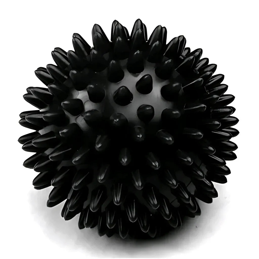 Massage Ball Roller For Targeted Muscle Relief - Black Spiky / 9 cm
