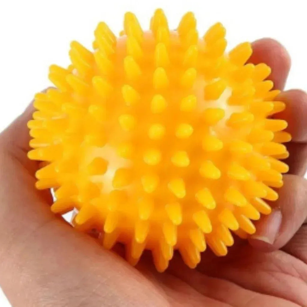 Massage Ball Roller For Targeted Muscle Relief - Yellow Spiky / 8 cm