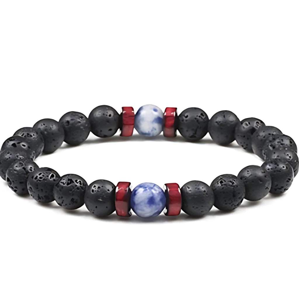 Matte Black Lava Stone Bracelet For Everyday Balance - Style