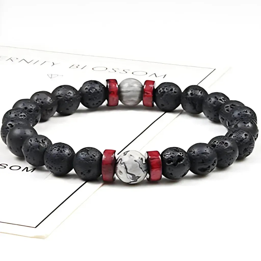 Matte Black Lava Stone Bracelet For Everyday Balance - Style