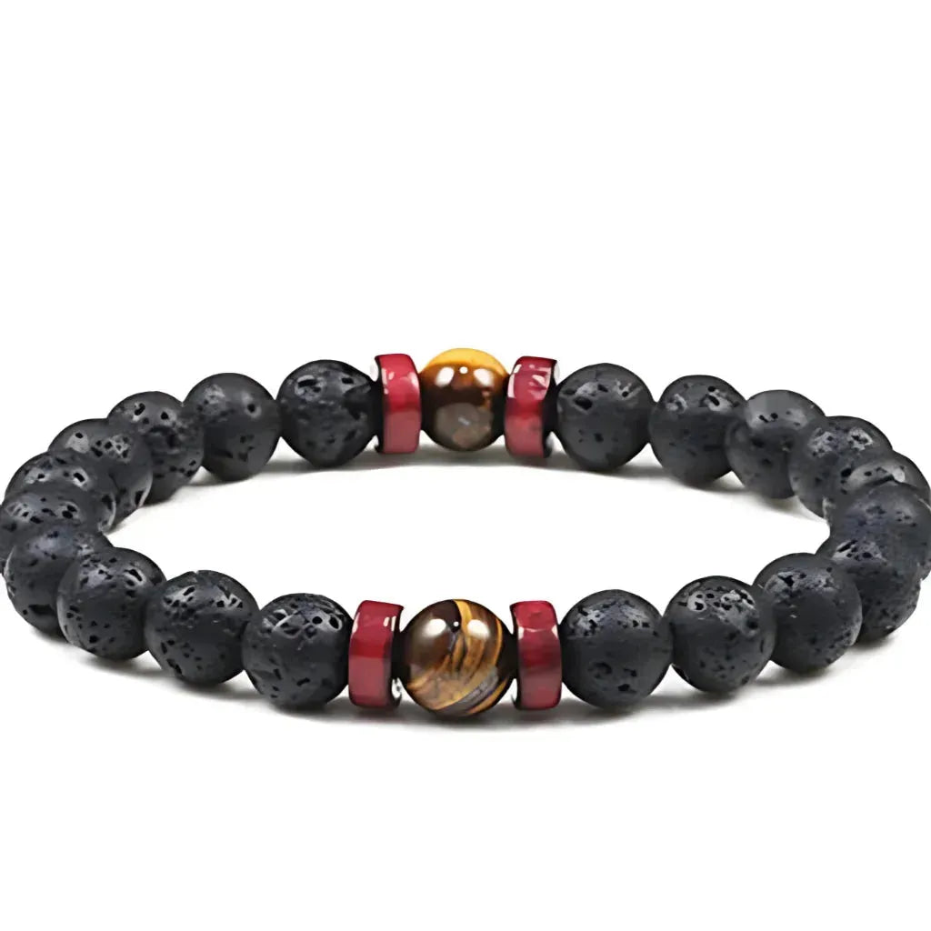 Matte Black Lava Stone Bracelet For Everyday Balance - Style E