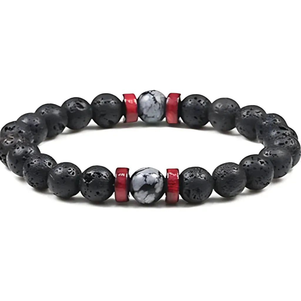 Matte Black Lava Stone Bracelet For Everyday Balance - Style H