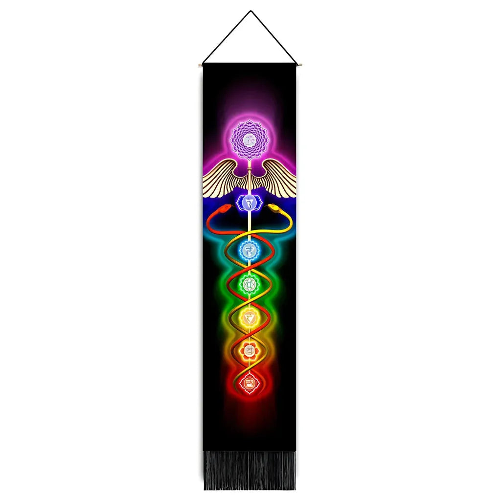 Minimalist Cotton Yoga Tapestry For Mindful Spaces - B / 32.5x130 cm
