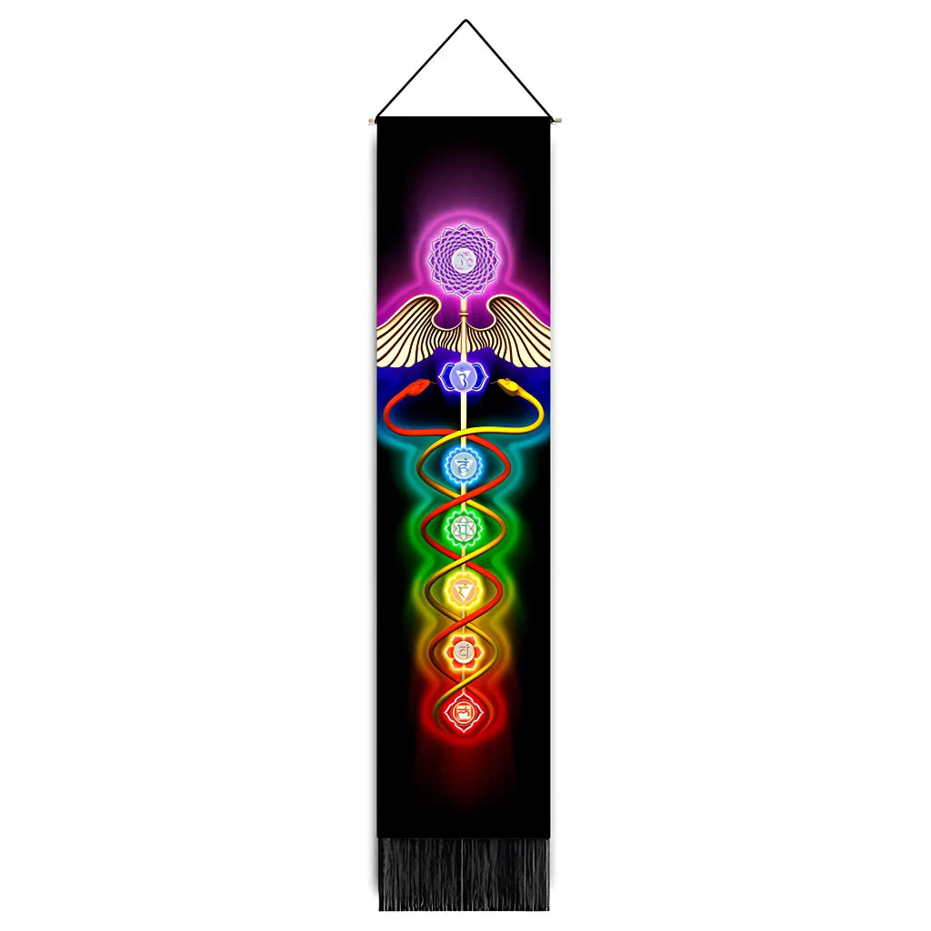Minimalist Cotton Yoga Tapestry For Mindful Spaces - B / 32.5x130 cm