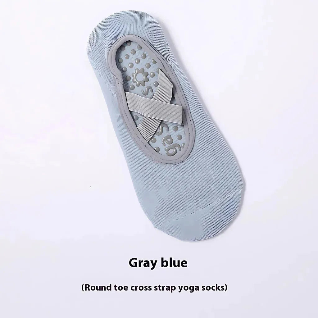 Minimalist Grip Socks For Yoga And Pilates - Gray And Blue / one size