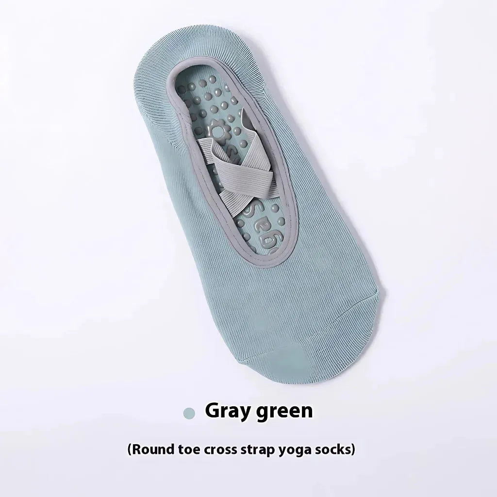 Minimalist Grip Socks For Yoga And Pilates - Gray Green / one size