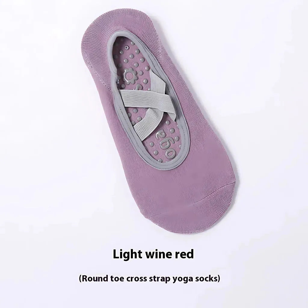 Minimalist Grip Socks For Yoga And Pilates - Light Wine Red / one size