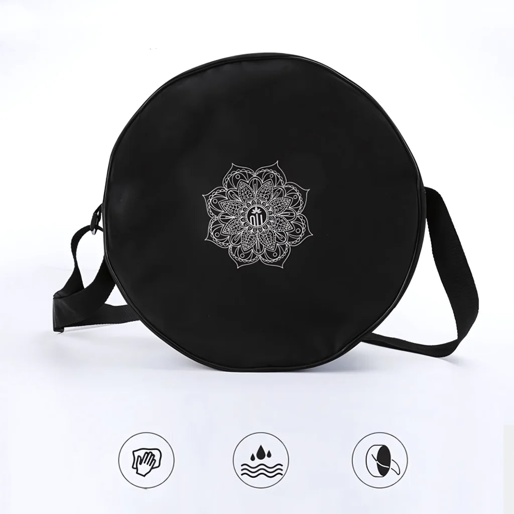Minimalist Yoga Wheel Bag With Adjustable Straps - Black