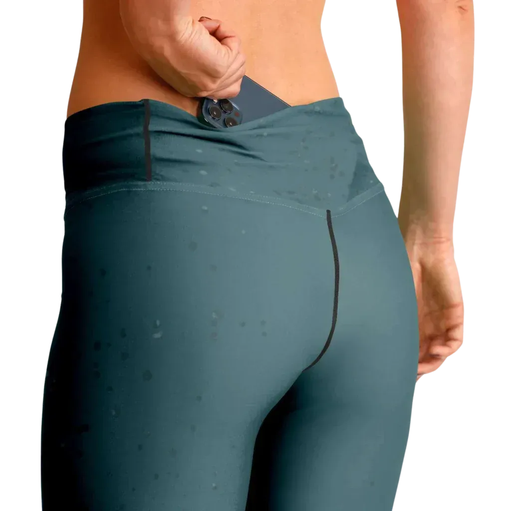 Moon Phase Flare Yoga Leggings In Turquoise Gradient